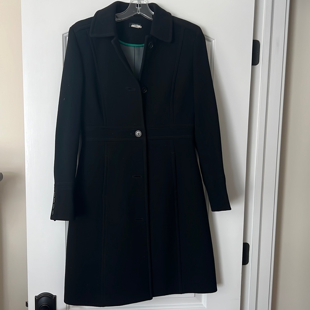 J.Crew Lady Day Italian Wool Black Coat